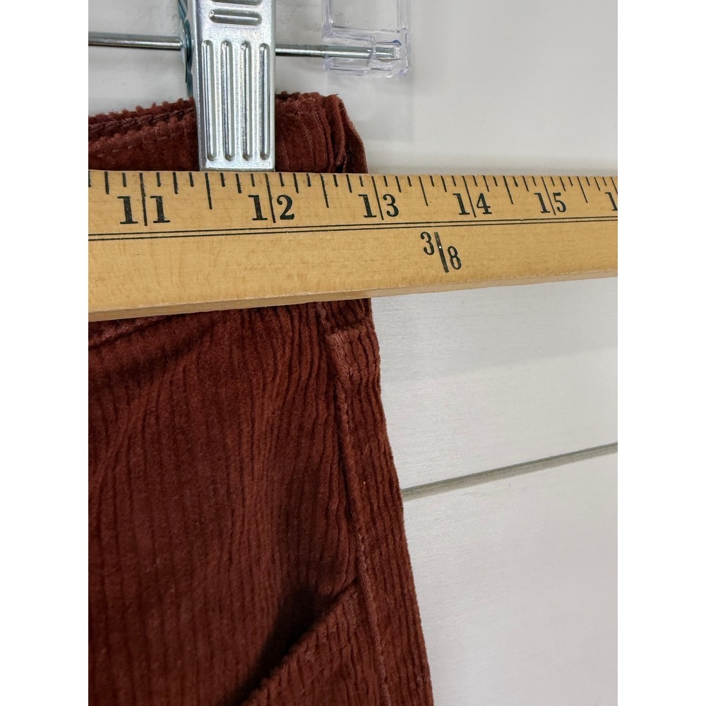 Levi's PREMIUM 70s High Flare Pants Women 25 Rust Corduroy High Waisted Boho - Picture 6 of 11